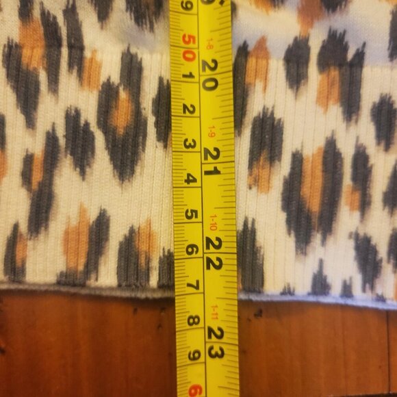 LOFT Leopard Long Sleeve Drop Shoulder Cardigan Open V-Neck Button Down - Size S - Picture 7 of 9